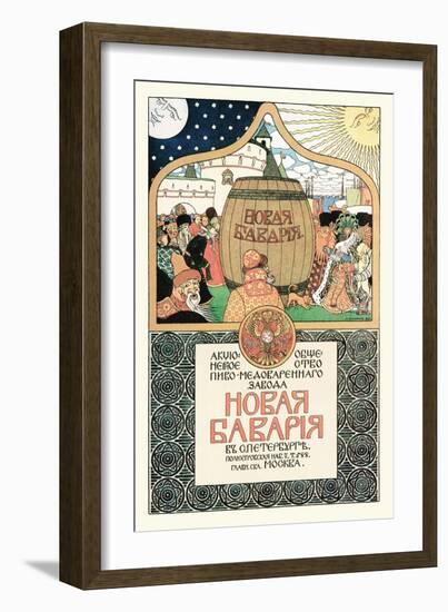 Russian Beer Advertisement-Ivan Bilibin-Framed Art Print