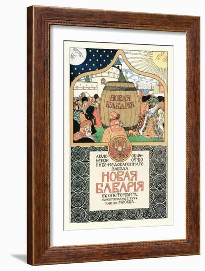 Russian Beer Advertisement-Ivan Bilibin-Framed Art Print