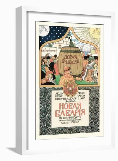 Russian Beer Advertisement-Ivan Bilibin-Framed Art Print