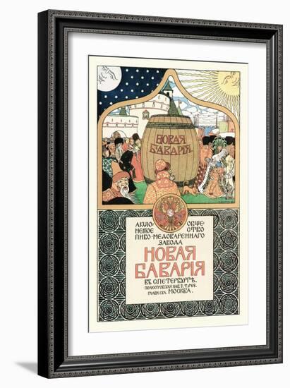 Russian Beer Advertisement-Ivan Bilibin-Framed Art Print