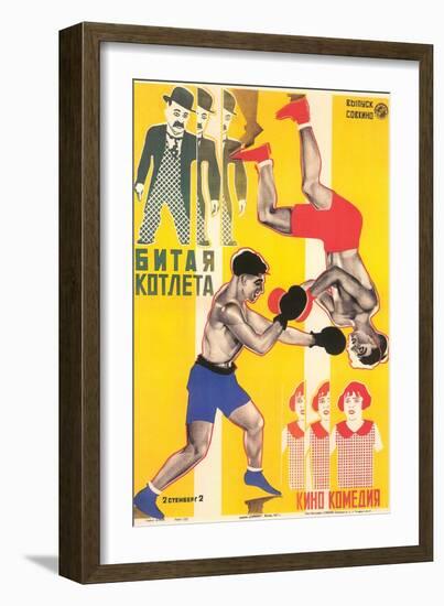 Russian Boxing Film Poster-null-Framed Art Print