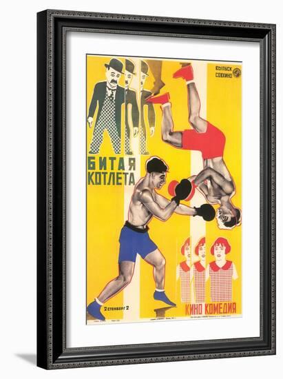 Russian Boxing Film Poster-null-Framed Art Print