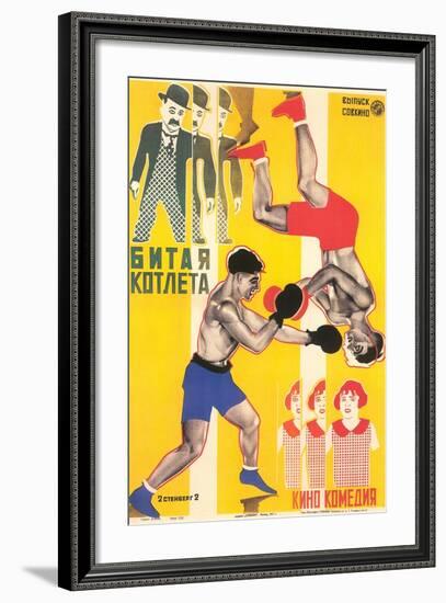 Russian Boxing Film Poster-null-Framed Art Print