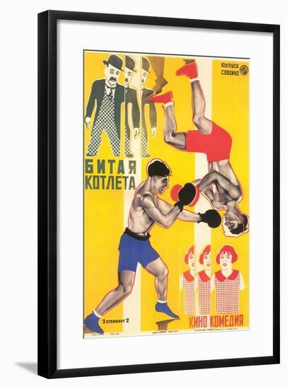 Russian Boxing Film Poster-null-Framed Art Print