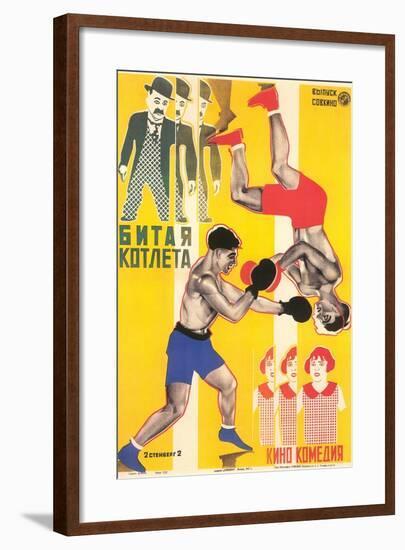Russian Boxing Film Poster-null-Framed Art Print