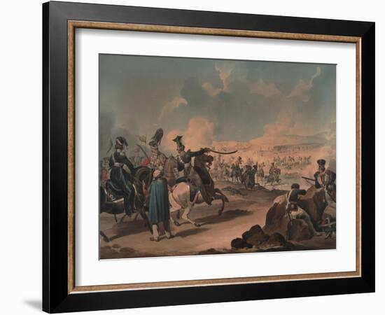 Russian Cavalry Attacking French Infantry at Borodino, 1812-Denis Dighton-Framed Giclee Print