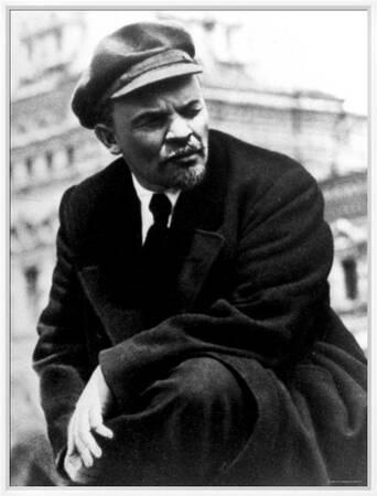 Russian Communist Leader Vladimir Lenin Wearing Cap Outdoors, Reviewing  Troops' Premium Photographic Print | Art.com