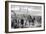 Russian Convicts under Military Escort Waiting to Be Ferried across the River Yenisei, 1882-null-Framed Giclee Print