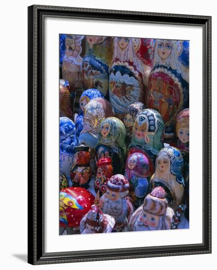 Russian Craft Dolls for Sale, Moscow, Russia, Europe-Gavin Hellier-Framed Photographic Print