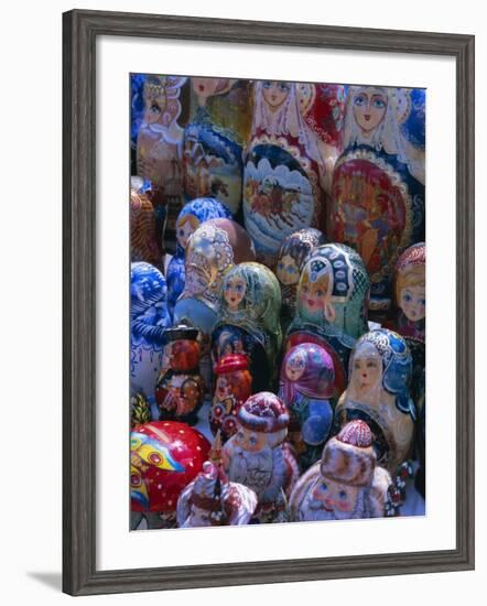 Russian Craft Dolls for Sale, Moscow, Russia, Europe-Gavin Hellier-Framed Photographic Print