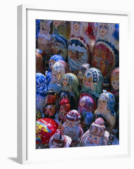 Russian Craft Dolls for Sale, Moscow, Russia, Europe-Gavin Hellier-Framed Photographic Print