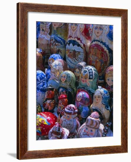 Russian Craft Dolls for Sale, Moscow, Russia, Europe-Gavin Hellier-Framed Photographic Print