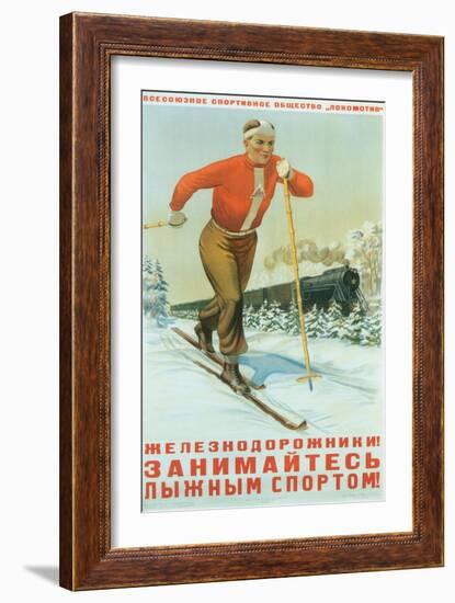 Russian Cross Country Skier-null-Framed Art Print