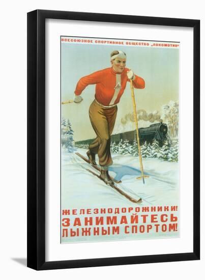 Russian Cross Country Skier-null-Framed Art Print