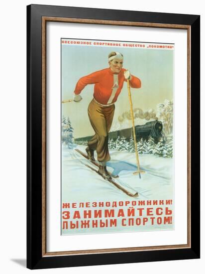 Russian Cross Country Skier-null-Framed Art Print