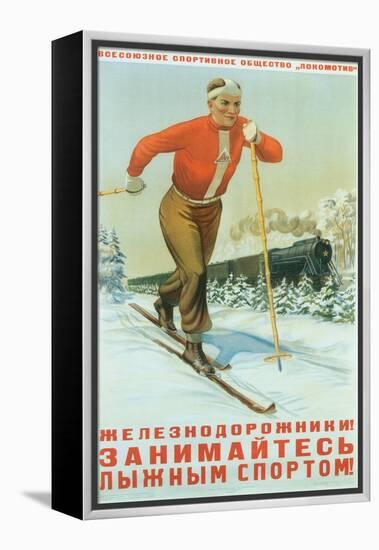 Russian Cross Country Skier-null-Framed Stretched Canvas