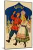 Russian Dancers In a Folk Costume-null-Mounted Art Print