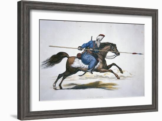 Russian Don Cossack, C.1820 (W/C on Paper)-T. Kelly-Framed Giclee Print