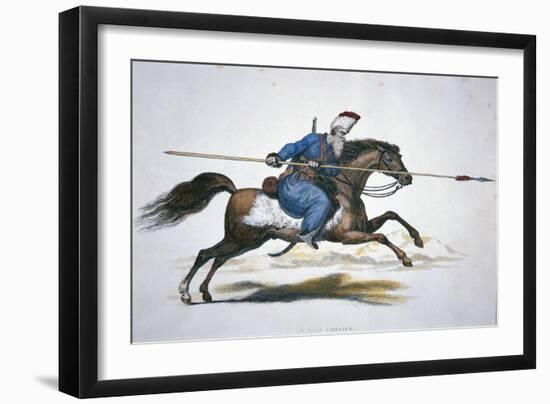 Russian Don Cossack, C.1820 (W/C on Paper)-T. Kelly-Framed Giclee Print