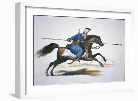 Russian Don Cossack, C.1820 (W/C on Paper)-T. Kelly-Framed Giclee Print