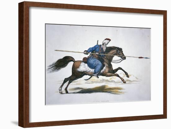 Russian Don Cossack, C.1820 (W/C on Paper)-T. Kelly-Framed Giclee Print