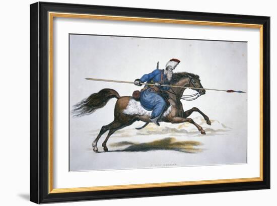 Russian Don Cossack, C.1820 (W/C on Paper)-T. Kelly-Framed Giclee Print