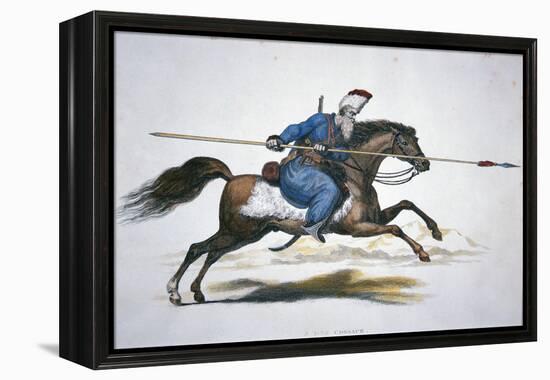 Russian Don Cossack, C.1820 (W/C on Paper)-T. Kelly-Framed Premier Image Canvas