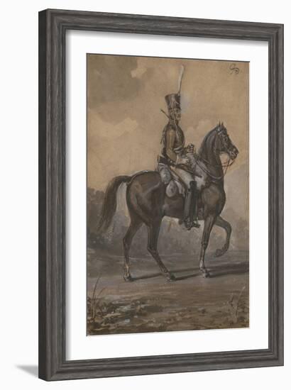 Russian Dragoon, 1820-Alexander Ivanovich Sauerweid-Framed Giclee Print