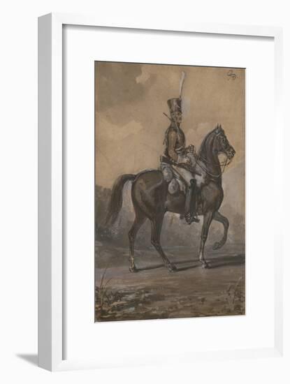 Russian Dragoon, 1820-Alexander Ivanovich Sauerweid-Framed Giclee Print