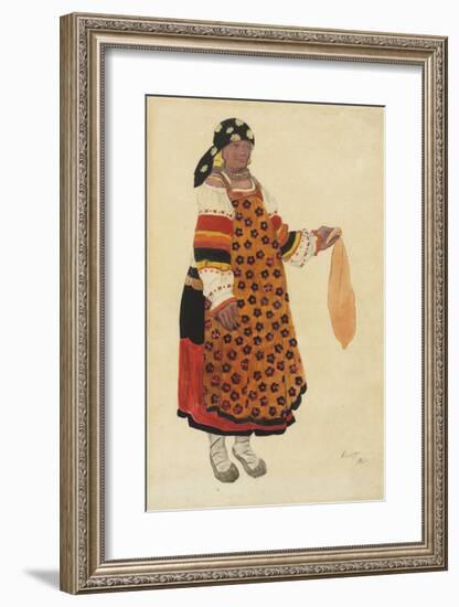 Russian Fair - Peasant Woman, 1922-Leon Bakst-Framed Premium Giclee Print