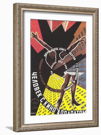 Russian Film Poster with Limbs-null-Framed Art Print