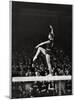Russian Gymnast Larisa Latynina Competing on the High Beam in the Olympics-John Dominis-Mounted Premium Photographic Print
