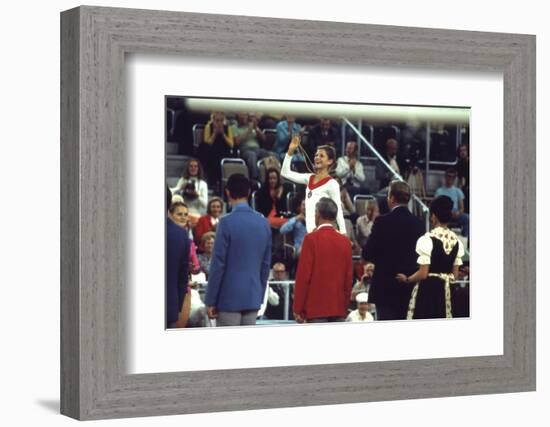 Russian Gymnast Olga Korbut Winner at the 1972 Summer Olympic Games in Munich, Germany-John Dominis-Framed Photographic Print