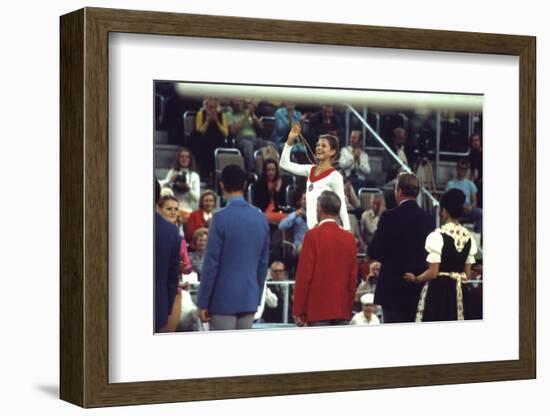 Russian Gymnast Olga Korbut Winner at the 1972 Summer Olympic Games in Munich, Germany-John Dominis-Framed Photographic Print