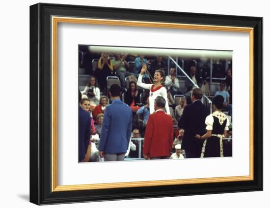 Russian Gymnast Olga Korbut Winner at the 1972 Summer Olympic Games in Munich, Germany-John Dominis-Framed Photographic Print