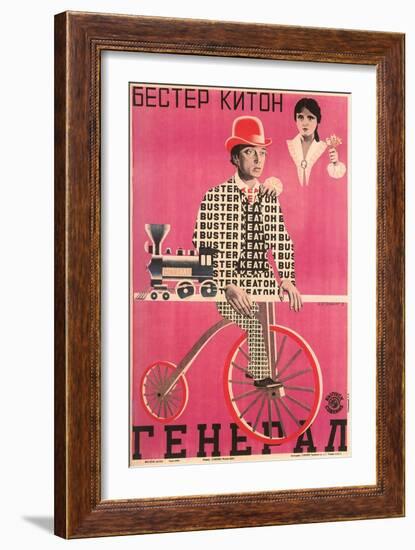 Russian Keaton Film Poster--Framed Art Print