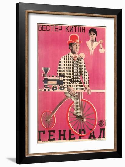Russian Keaton Film Poster--Framed Art Print