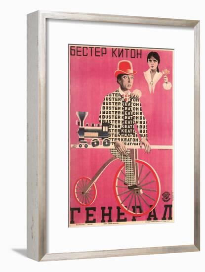 Russian Keaton Film Poster-null-Framed Premium Giclee Print