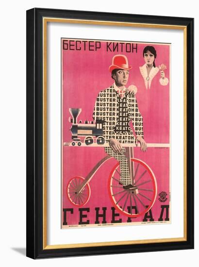 Russian Keaton Film Poster-null-Framed Premium Giclee Print