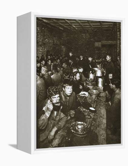 Russian manual labourers eating a meal, late 19th century-Unknown-Framed Premier Image Canvas