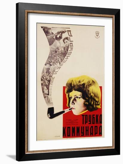 Russian Movie Poster Depicting a Child Smoking a Pipe-null-Framed Giclee Print