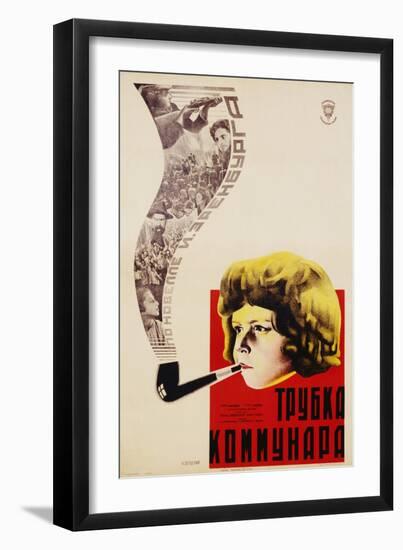 Russian Movie Poster Depicting a Child Smoking a Pipe-null-Framed Giclee Print
