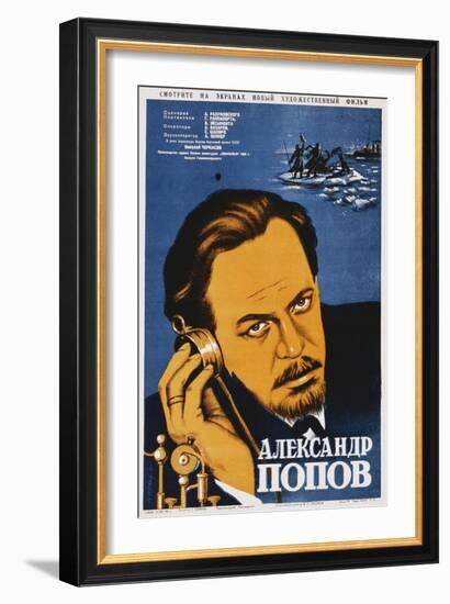 Russian Movie Poster Depicting Aleksandr Popov-null-Framed Giclee Print