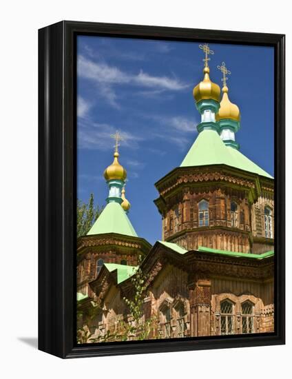 Russian Orthodox Church in Karakol, Kyrgyzstan, Central Asia-Michael Runkel-Framed Premier Image Canvas