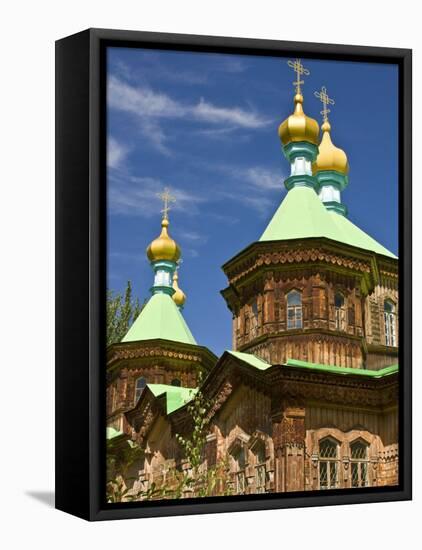 Russian Orthodox Church in Karakol, Kyrgyzstan, Central Asia-Michael Runkel-Framed Premier Image Canvas