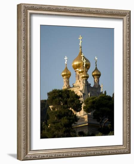 Russian Orthodox Church of Mary Magdalene, Mount of Olives, Jerusalem, Israel, Middle East-Christian Kober-Framed Photographic Print