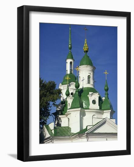 Russian Orthodox Church with Green Painted Panels on Roof and Spires, Parnu, Estonia, Baltic States-Simanor Eitan-Framed Photographic Print