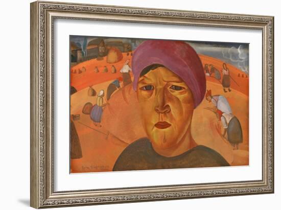 Russian Peasant Woman (From the Series Les Visages De Russi), 1923-Boris Dmitryevich Grigoriev-Framed Giclee Print