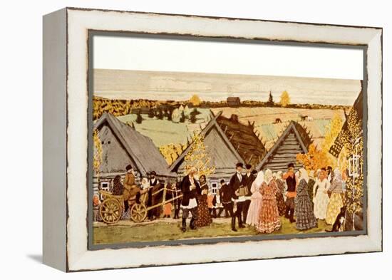 Russian Peasants' dance 1907-Boris Mikhailovich Kustodiev-Framed Premier Image Canvas