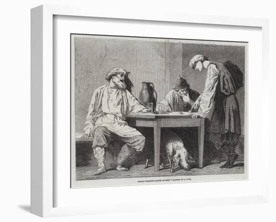 Russian Peasants Playing at Dice-null-Framed Giclee Print